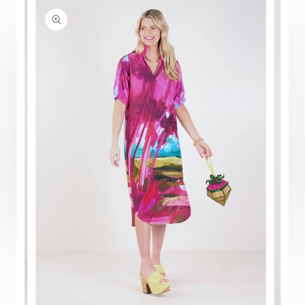 Emily McCarthy Poppy Caftan Bellamy Sunset XL NWT